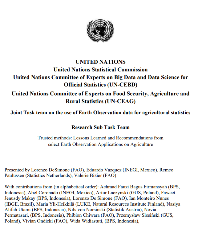 FAO UNSD EO Agriculture